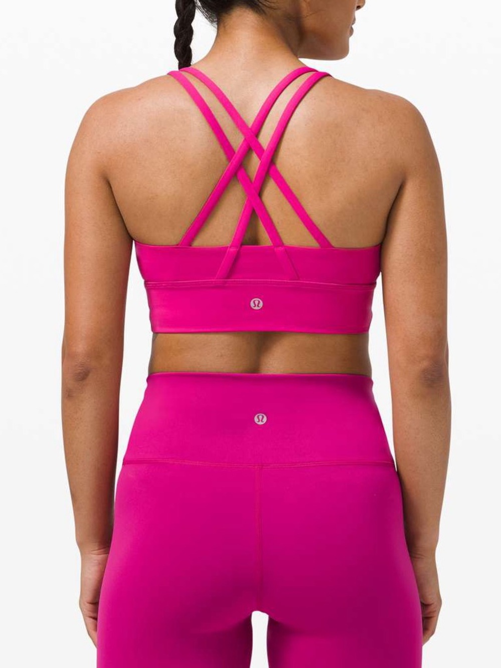 NWT Lululemon Energy Bra Long Line Medium Support Size 8 in Ripened Raspberry - Picture 7 of 14
